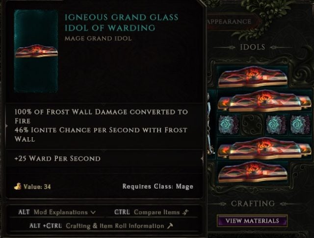 Idols - Igneous Grand Glass Idol of Warding