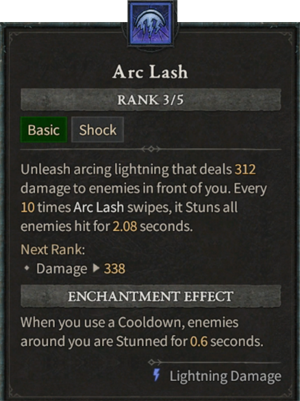 Diablo 4 Sorceress Build - Arc Lash Basic Skill